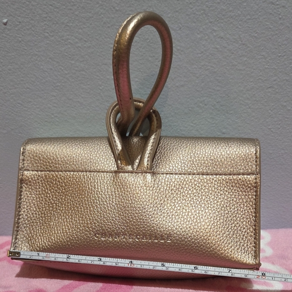 Chantecaille Metallic Gold Loop Lock Wristlet - Picture 3 of 10